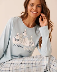 Ensemble pyjama en coton imprimé pain d'épices