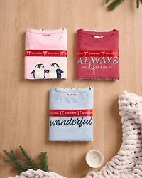Penguin Print Long Sleeve PJ Set