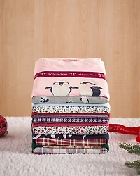 Ensemble pyjama manches longues imprimé pingouin