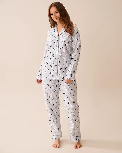 Grey Plaid Flannel PJ Set