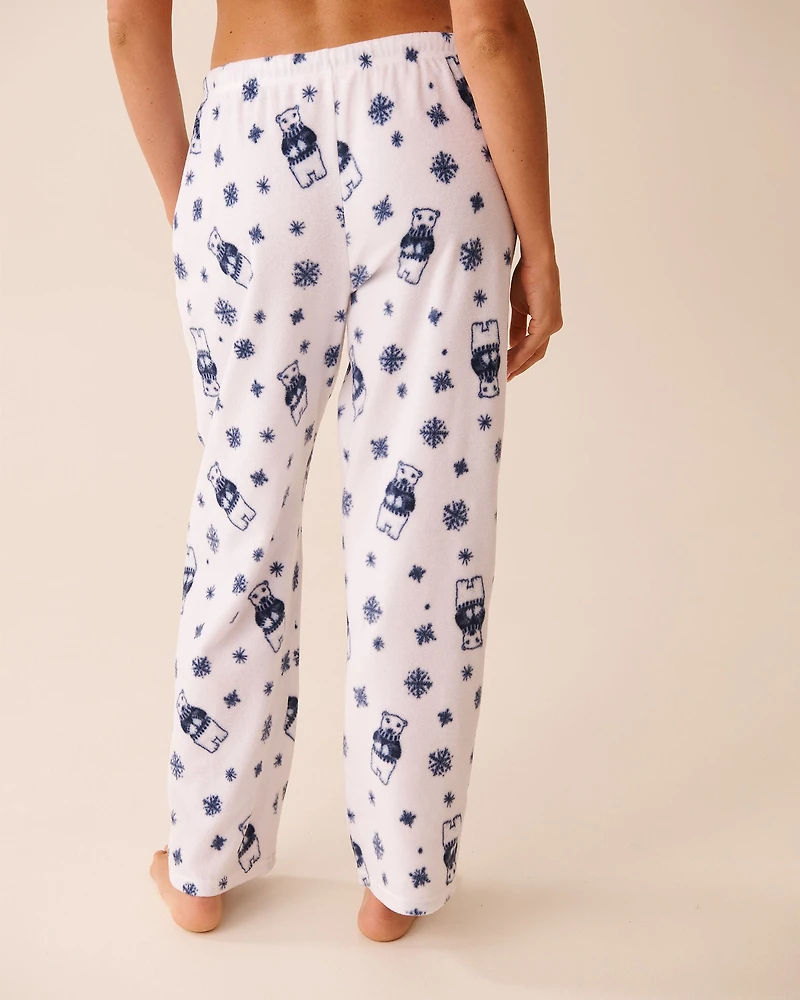Polar Bear Print Microfleece PJ Set