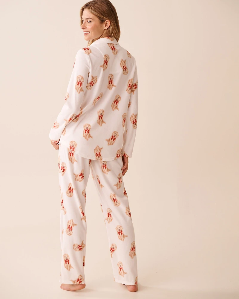 Ensemble pyjama en polaire imprimé ours