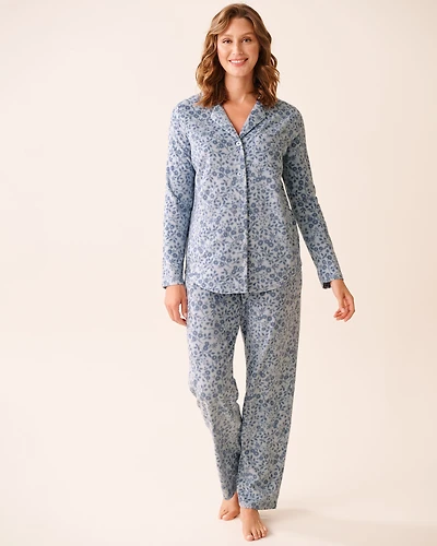 Polar Bear Print Microfleece PJ Set