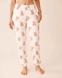 Ensemble pyjama en peluche douce imprimé ourson