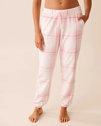 Teddy Bear Print Soft Plush PJ Set