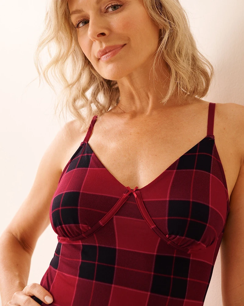 Nuisette ultra douce carreaux buffalo