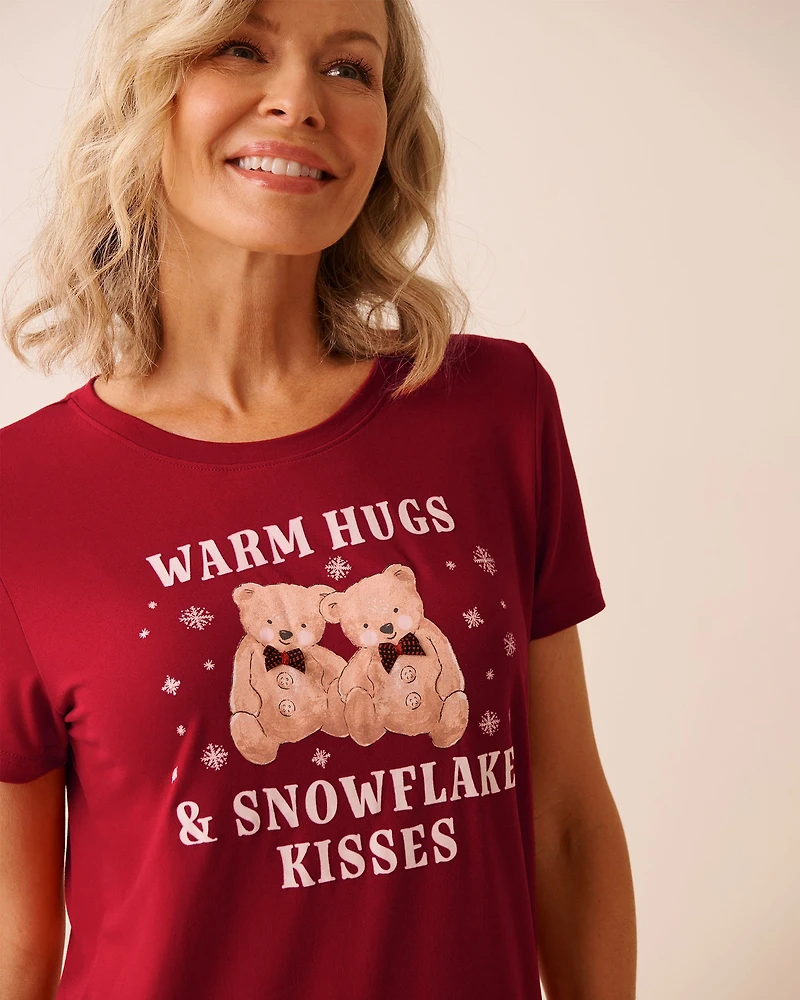 Chemise de nuit ultra douce imprimé cerf