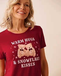 Chemise de nuit ultra douce imprimé cerf