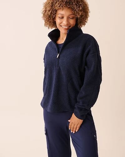 Teddy Fleece Half-zip Sweatshirt