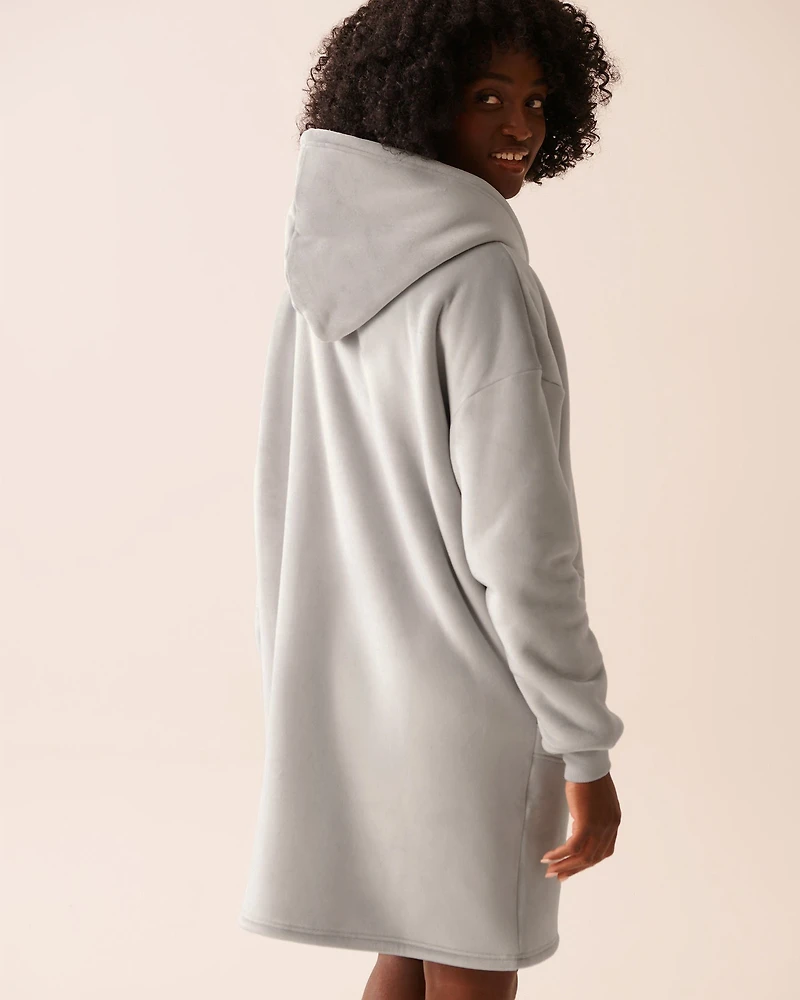 Hooded Robe with Zipper
