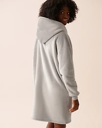 Hooded Robe with Zipper