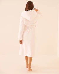 Robe de chambre luxueuse à capuchon