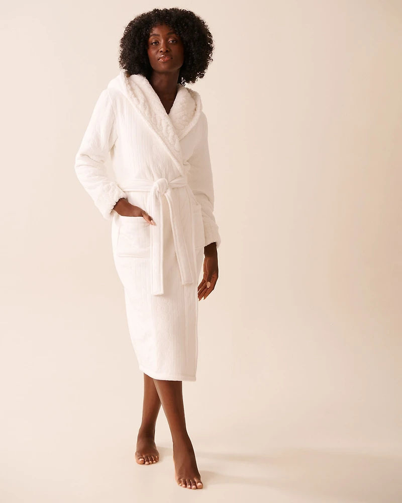 Robe de chambre luxueuse à capuchon
