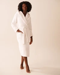 Robe de chambre luxueuse à capuchon