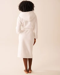 Robe de chambre luxueuse à capuchon