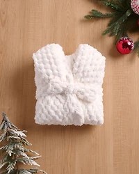 Robe de chambre effet matelassé en peluche douce