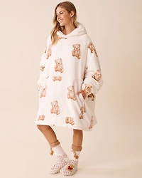 Long Knit and Sherpa Teddy Bear Socks