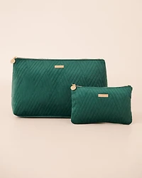 2-in-1 Velvet Cosmetic Bag