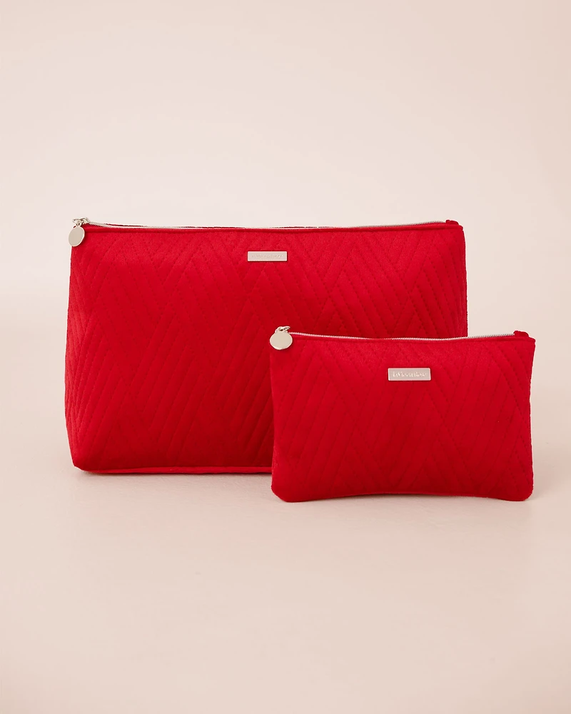 2-in-1 Velvet Cosmetic Bag
