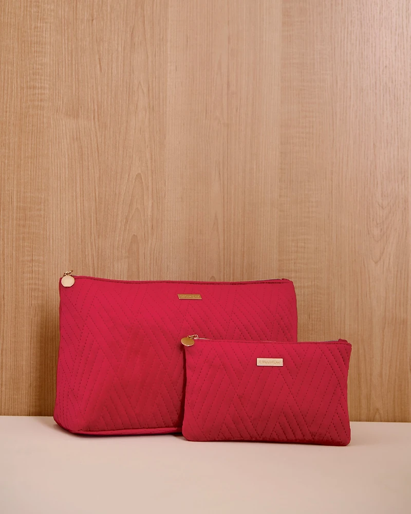 2-in-1 Velvet Cosmetic Bag