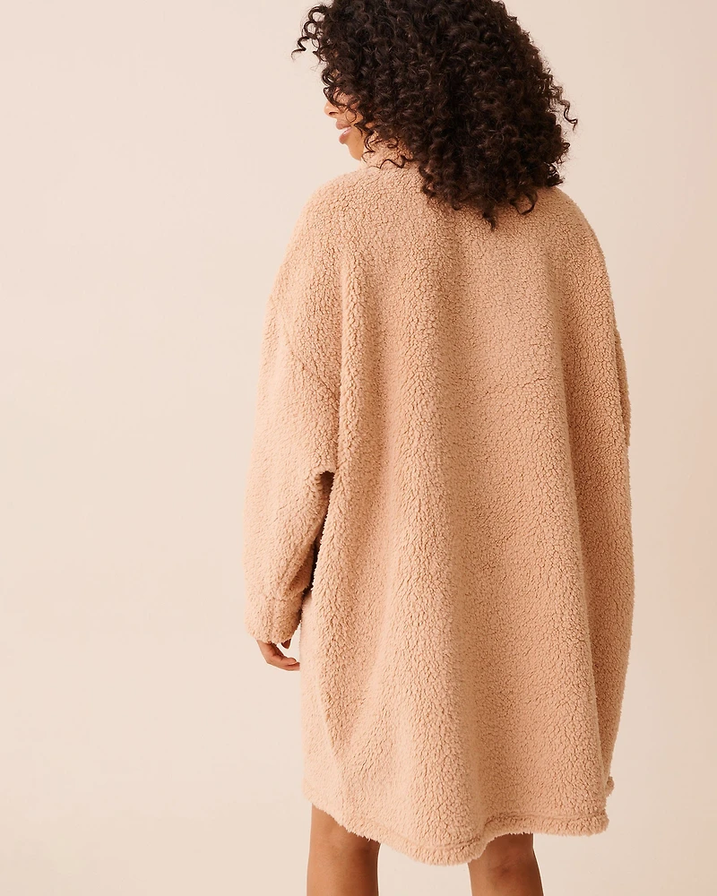 Oversized Button-up Sweatshirt