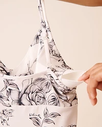 Black Rose Print Super Soft Nightie