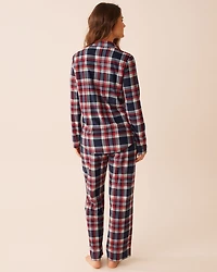 Blue Plaid Microfleece PJ Set
