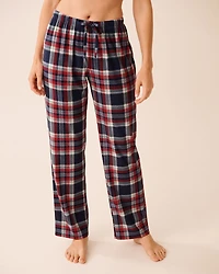 Blue Plaid Microfleece PJ Set