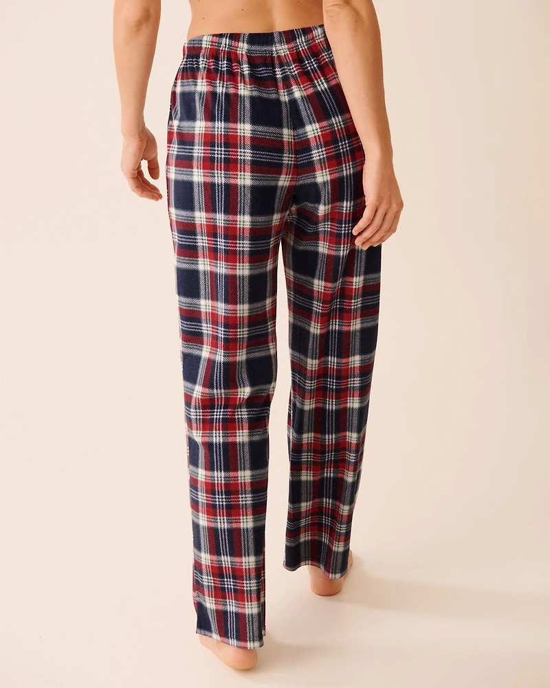Blue Plaid Microfleece PJ Set