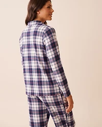 Blue Plaid Recycled Fibers Button-down Shirt