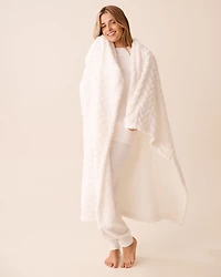 Cable Effect Soft Plush Blanket