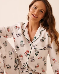 Ensemble pyjama en flanelle imprimé chat