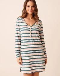 Chemise de nuit en fibres recyclées imprimé cerf