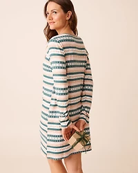 Deer Print Recycled Fibers Long Sleeve Sleepshirt