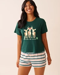 Deer Print Recycled Fibers T-shirt