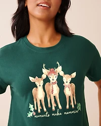 Deer Print Recycled Fibers T-shirt