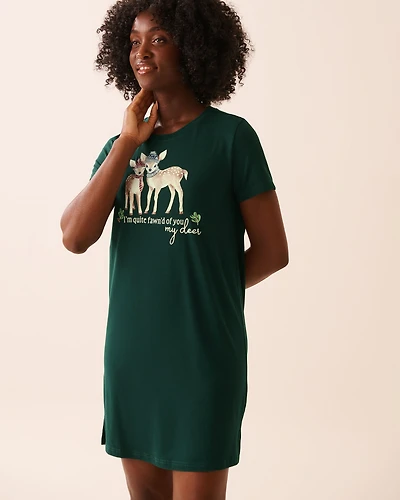 Deer Print Super Soft Sleepshirt
