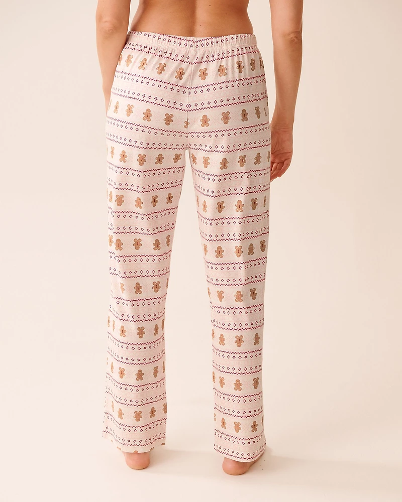 Gingerbread Print Cotton PJ Set