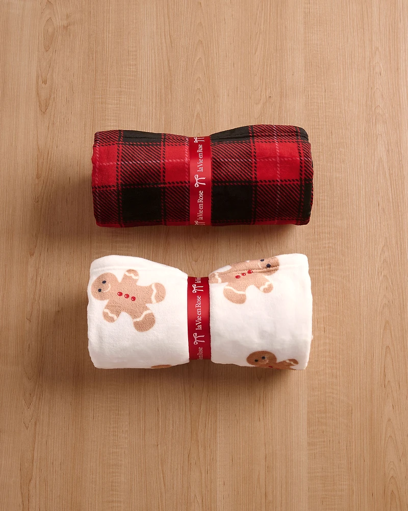 Couverture après-ski en peluche douce