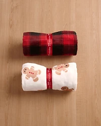 Couverture après-ski en peluche douce