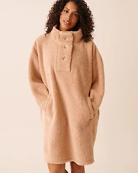 Oversized Button-up Sweatshirt