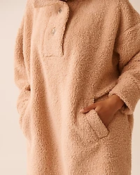 Oversized Button-up Sweatshirt