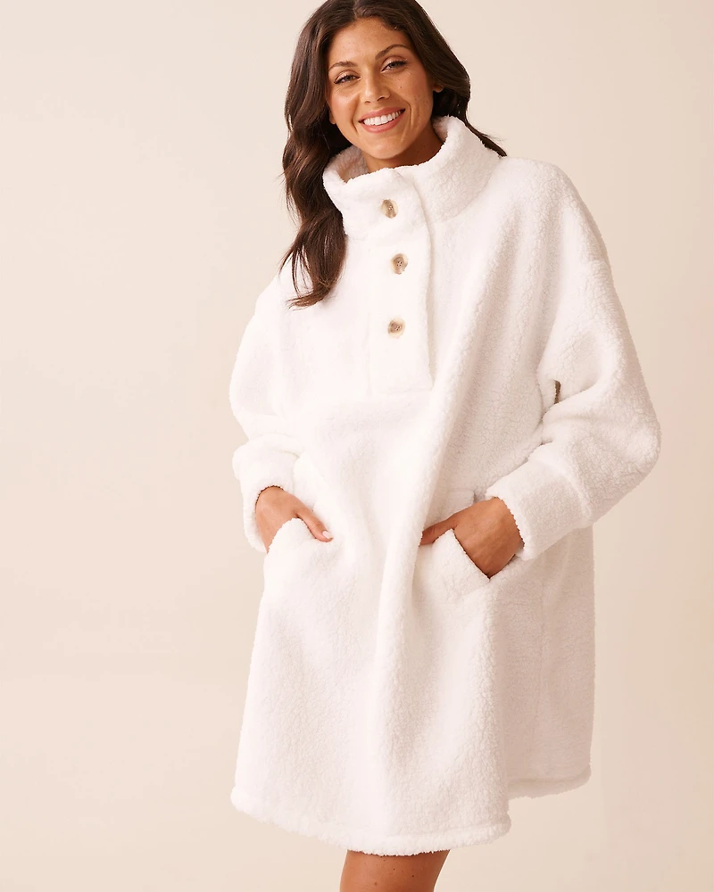 Oversized Button-up Sweatshirt