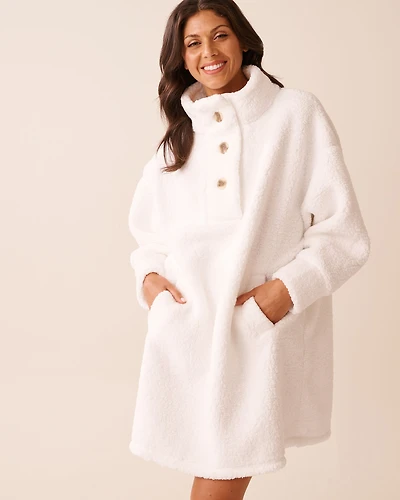 Oversized Button-up Sweatshirt