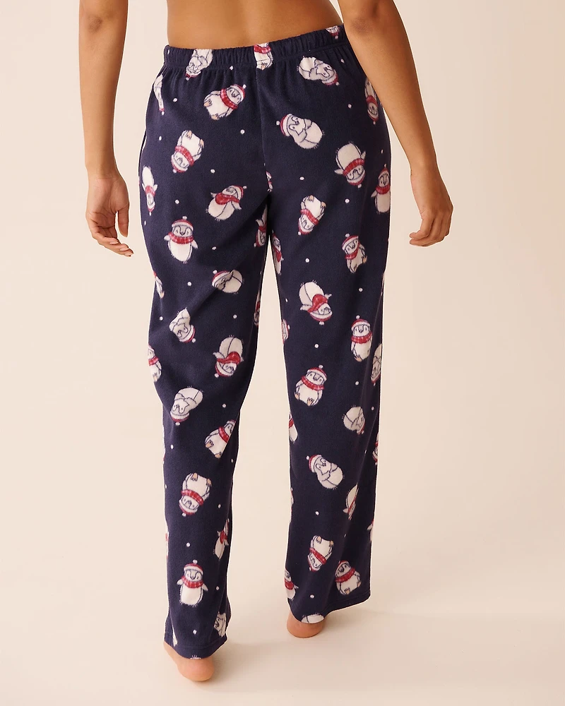 Polar Bear Print Microfleece PJ Set