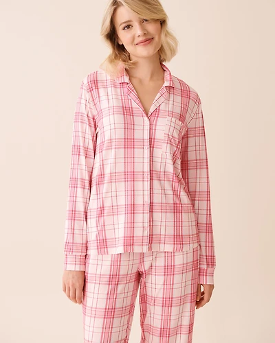 Pink Plaid Super Soft Button-down Shirt