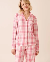 Pink Plaid Super Soft Button-down Shirt