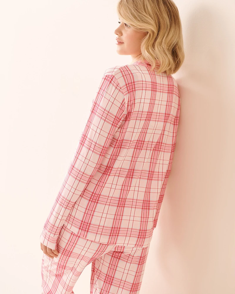 Pink Plaid Super Soft Button-down Shirt