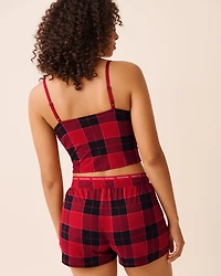 Buffalo Plaid Super Soft Crop Cami
