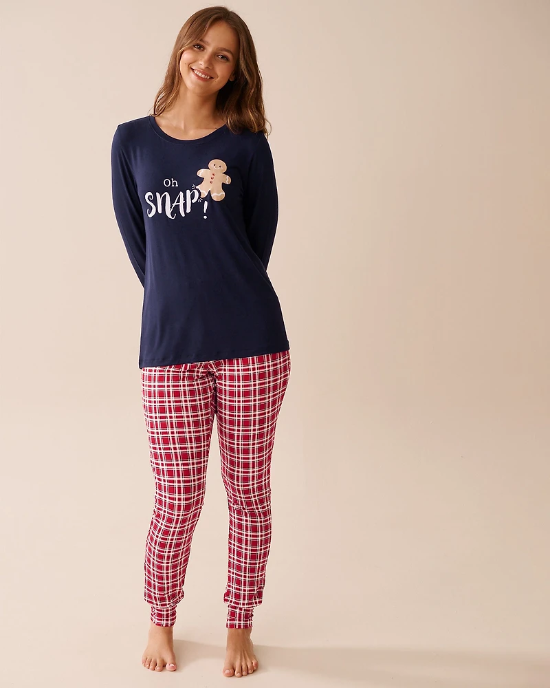Dog Print Long Sleeve PJ Set